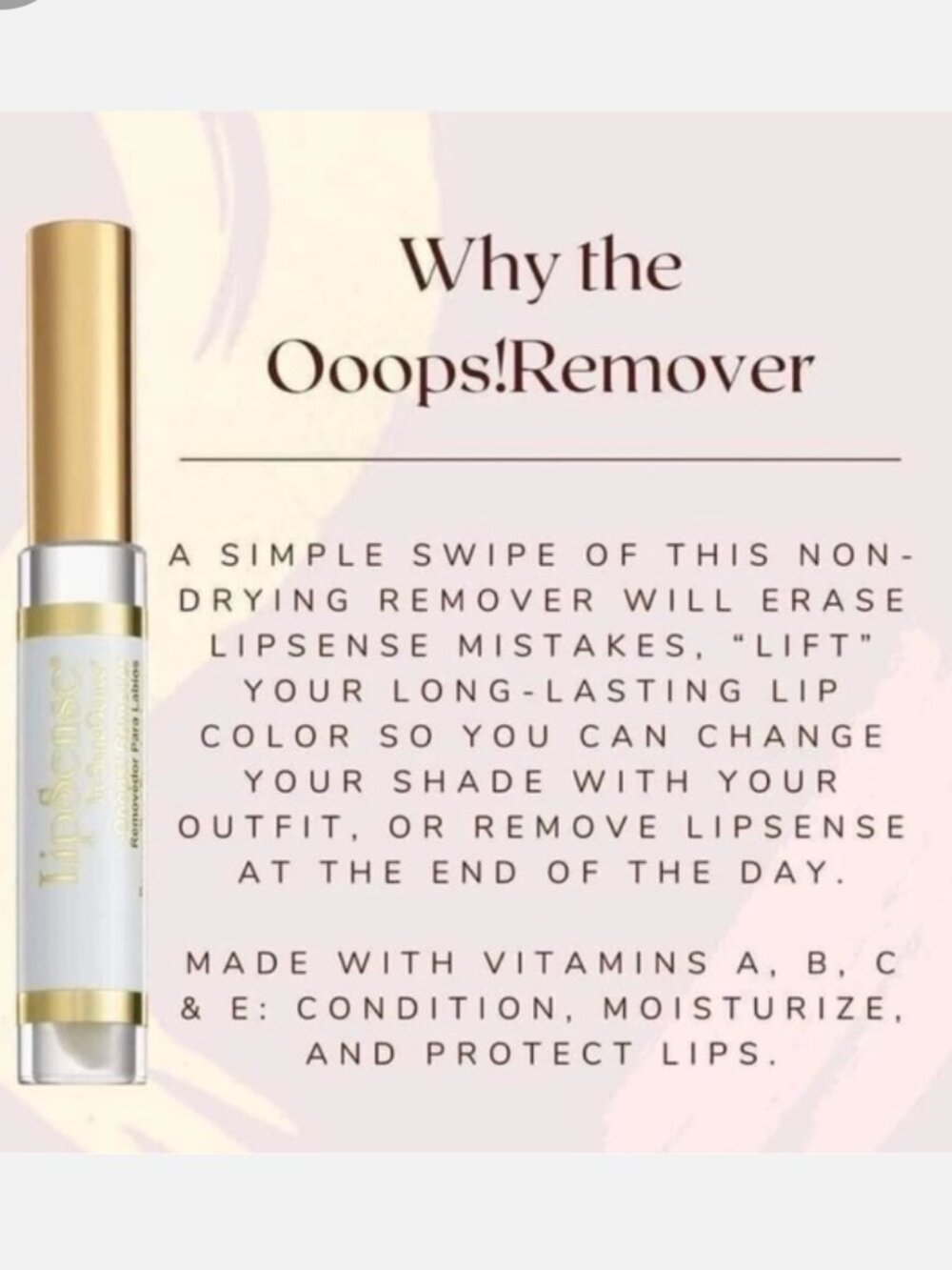 LipSense Oops! Remover | Long-Lasting Lip Color Remover | Full Size